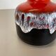 Super Colorful Fat Lava Pottery Table Light Base by Jasba Ceramics Germany 1970s