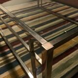 Table basse verre et chrome Roche Bobois