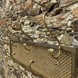 Gold metal wire mesh wall coat rack