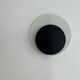 Vintage "Cirkle" wall lamp in black and white lacquered metal, Denmark 1970s