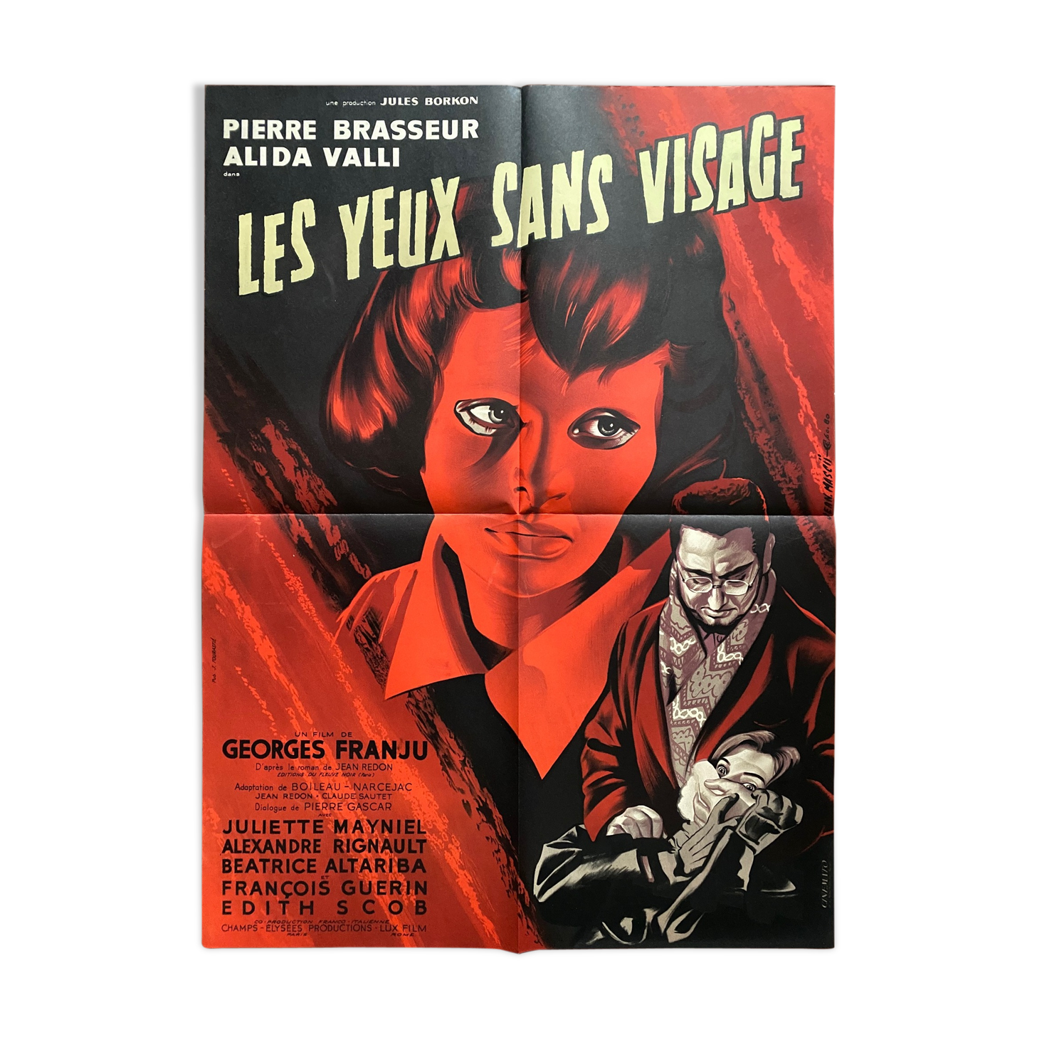 Cinema poster "Eyes without Face" Georges Franju 60x80cm 1960