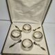 Antique salt cellar set in crystal with spoons – early 20th century