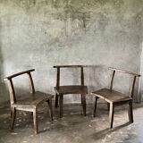Grande chaise ou fauteuil en teck ancien H84 L60