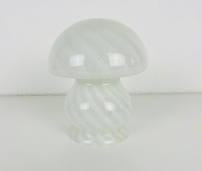 Pair of mushroom glass lamps from Murano Vetri dArte, Italy 70s
