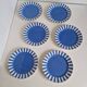 Set of 6 dessert plates, Fox trott model, Sarreguemines factory