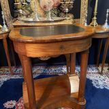 Console desk writing desk sofa back in solid walnut 19th Empire