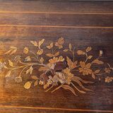 Napoleon III hairdresser in walnut and brass marquetry from the 19th century.