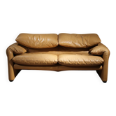 Canapé en cuir 'Maralunga' par Vico Magistretti pour Cassina | Italie 1973 (2/2)