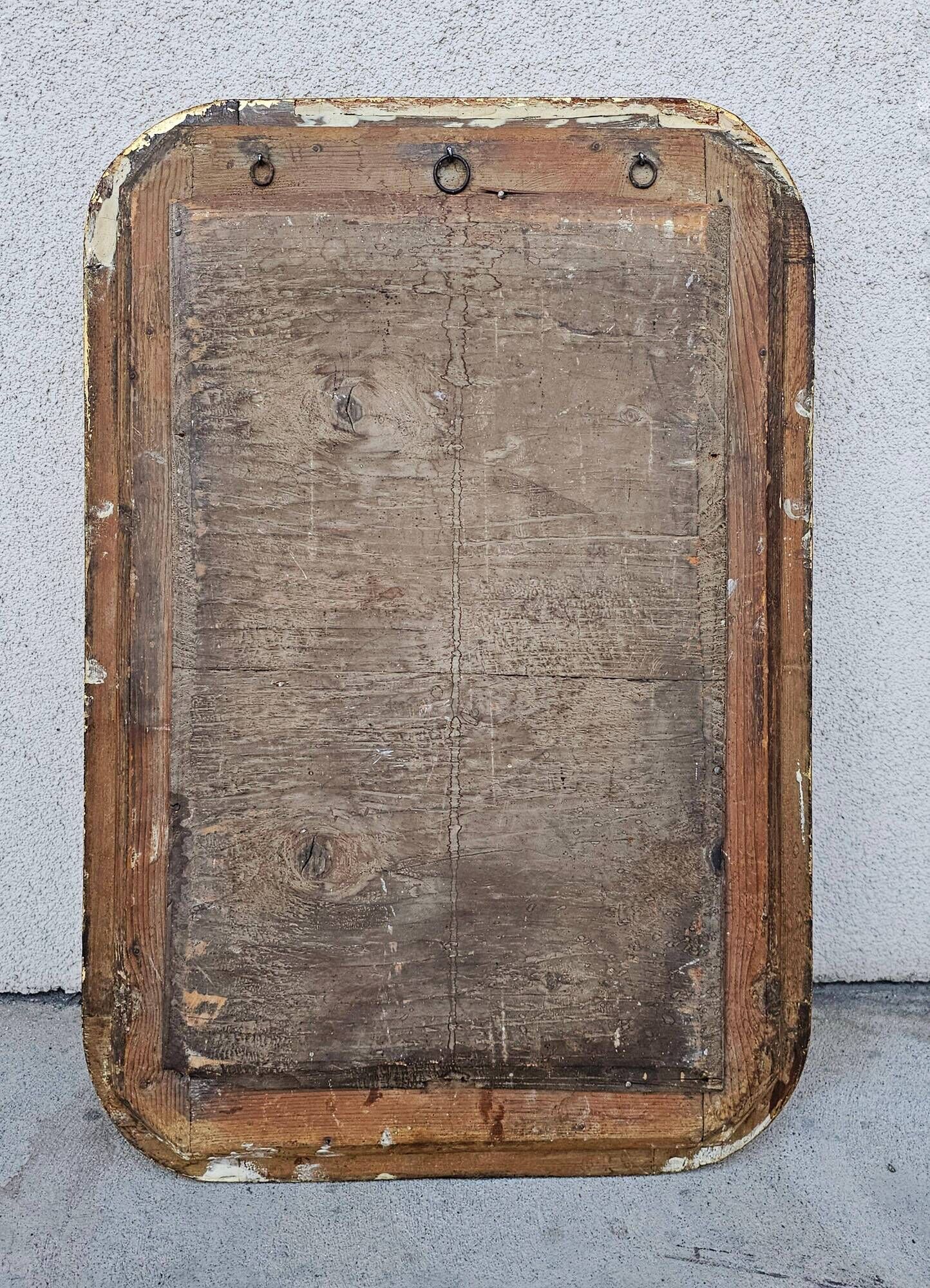 Large Biedermeier gilded mirror in faceted wood, circa 1840.