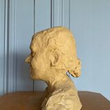 Workshop plaster face of a woman modeling in terracotta 20th century