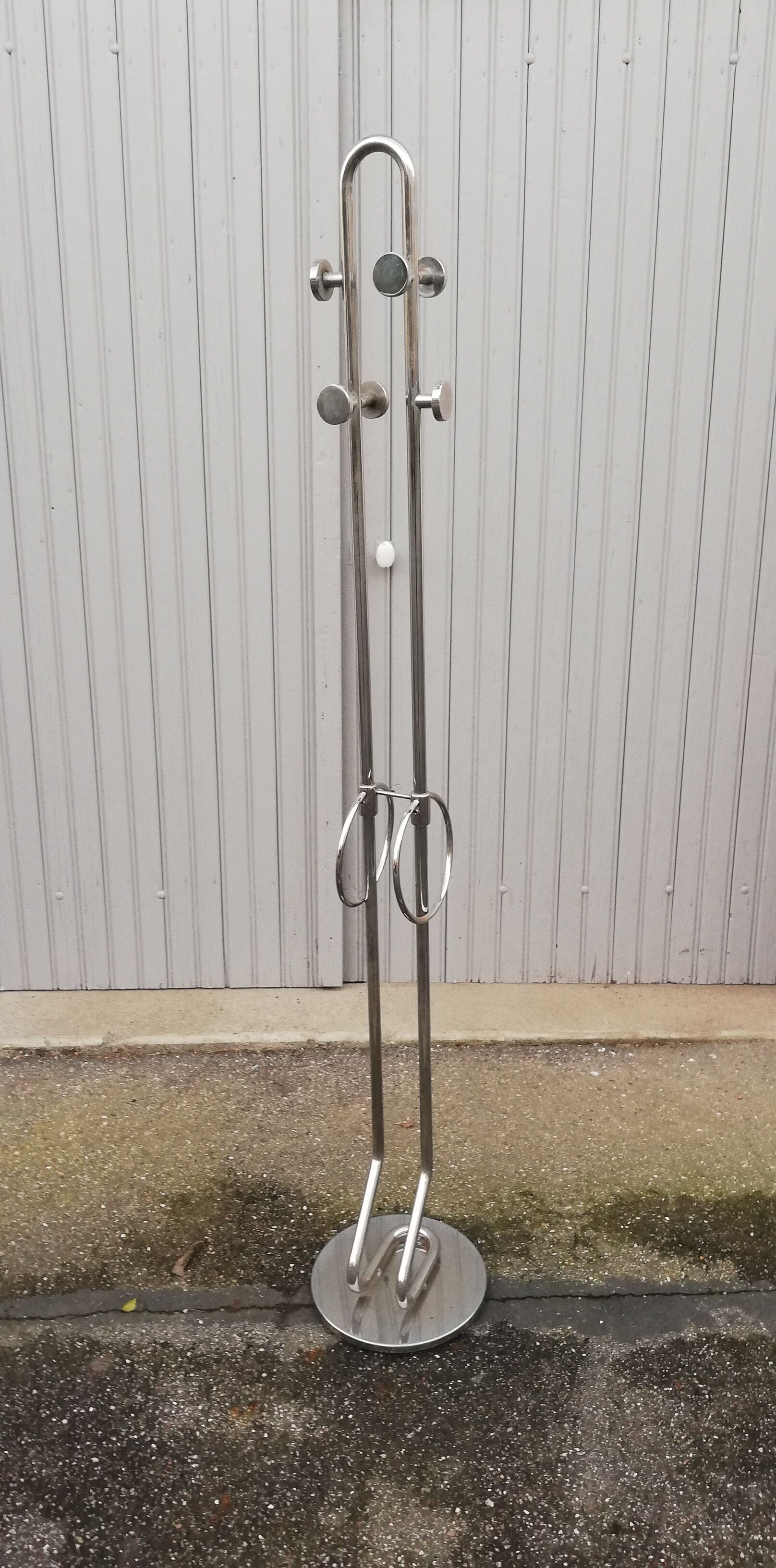 Vintage chrome coat rack