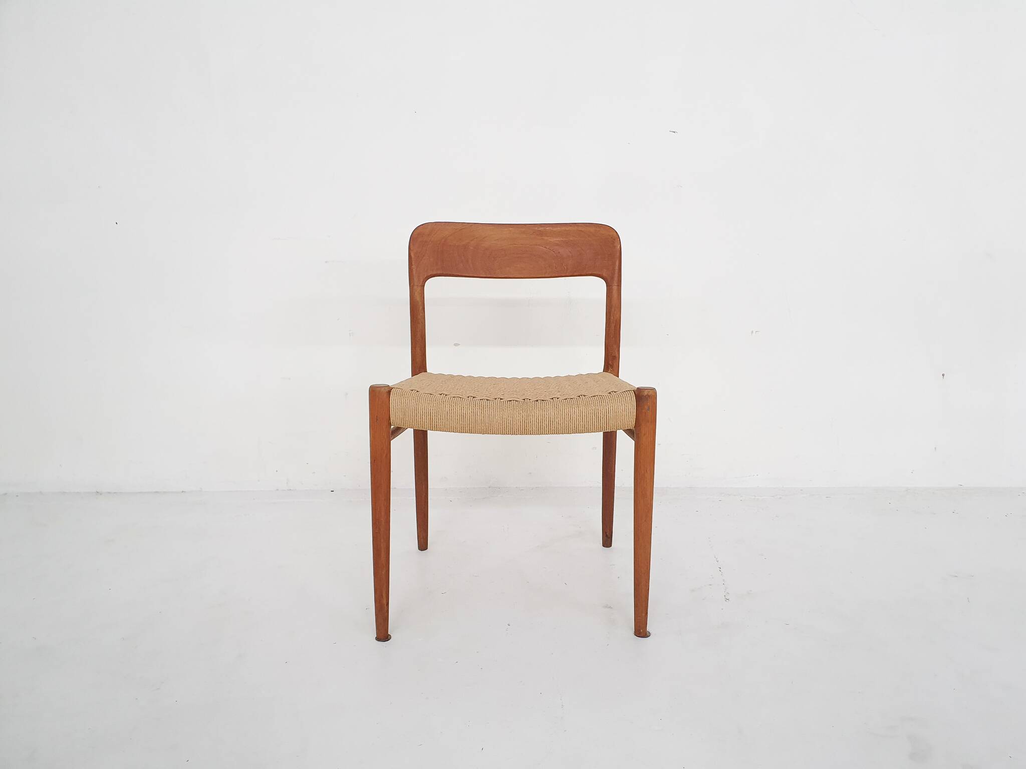 Niels Otto Møller “Model 75” papercord dining chair, Denmark, 1950's