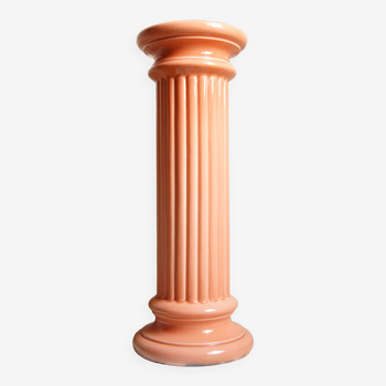 Coral glazed ceramic column