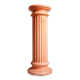Coral glazed ceramic column