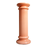 Coral glazed ceramic column