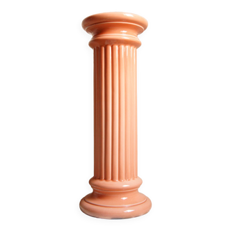 Coral glazed ceramic column