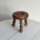 Small turned wooden tripod stool