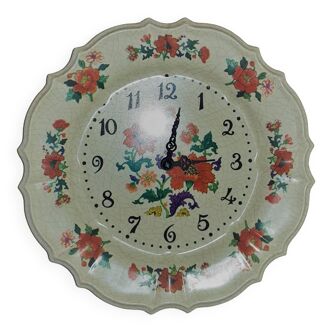 Wall clock ceramic plate style