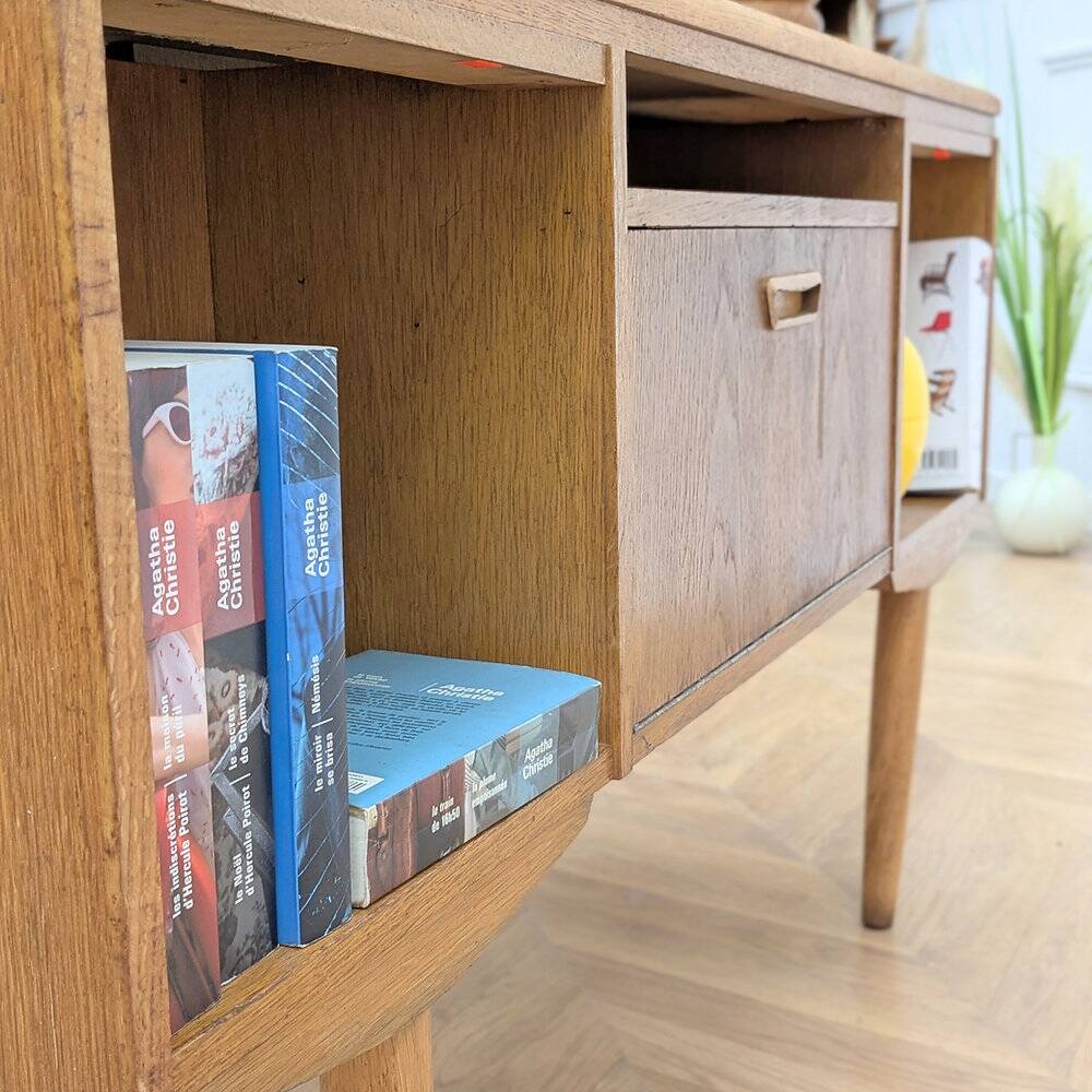 Scandinavian desk J. Svenstrup, double-sided