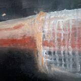 Oil painting on wood signed “golden autumn leaves”