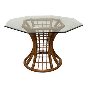 Table années 70 Roche - osier