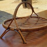 Vintage fruit cup year 50 rattan