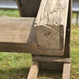 Old small 160 cm carpenter's workbench in solid oak