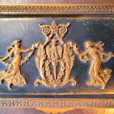 Old vintage box in gilded bronze empire