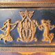 Old vintage box in gilded bronze empire