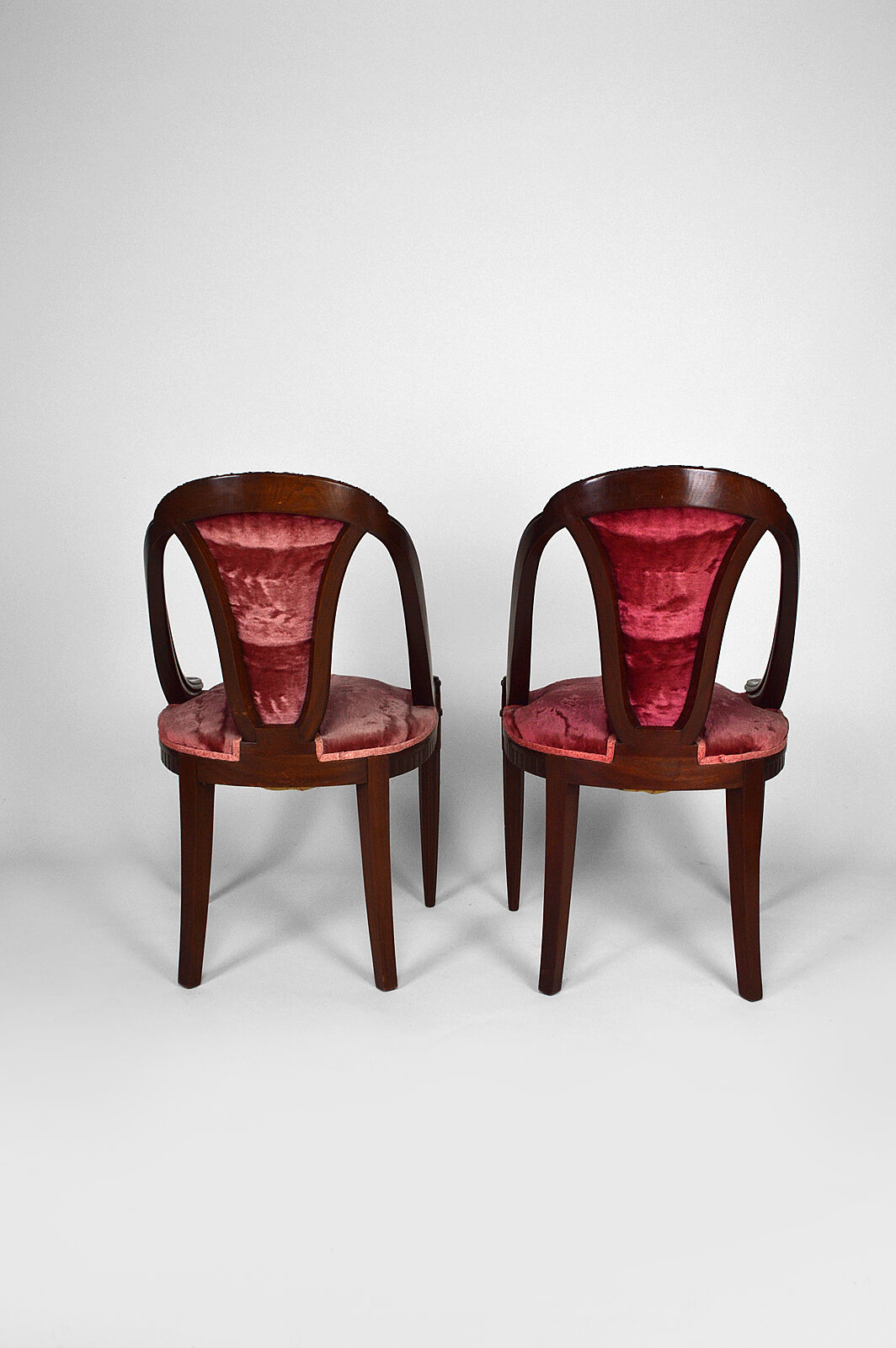 Art Deco Salon by Paul Follot in pink velvet, circa 1920