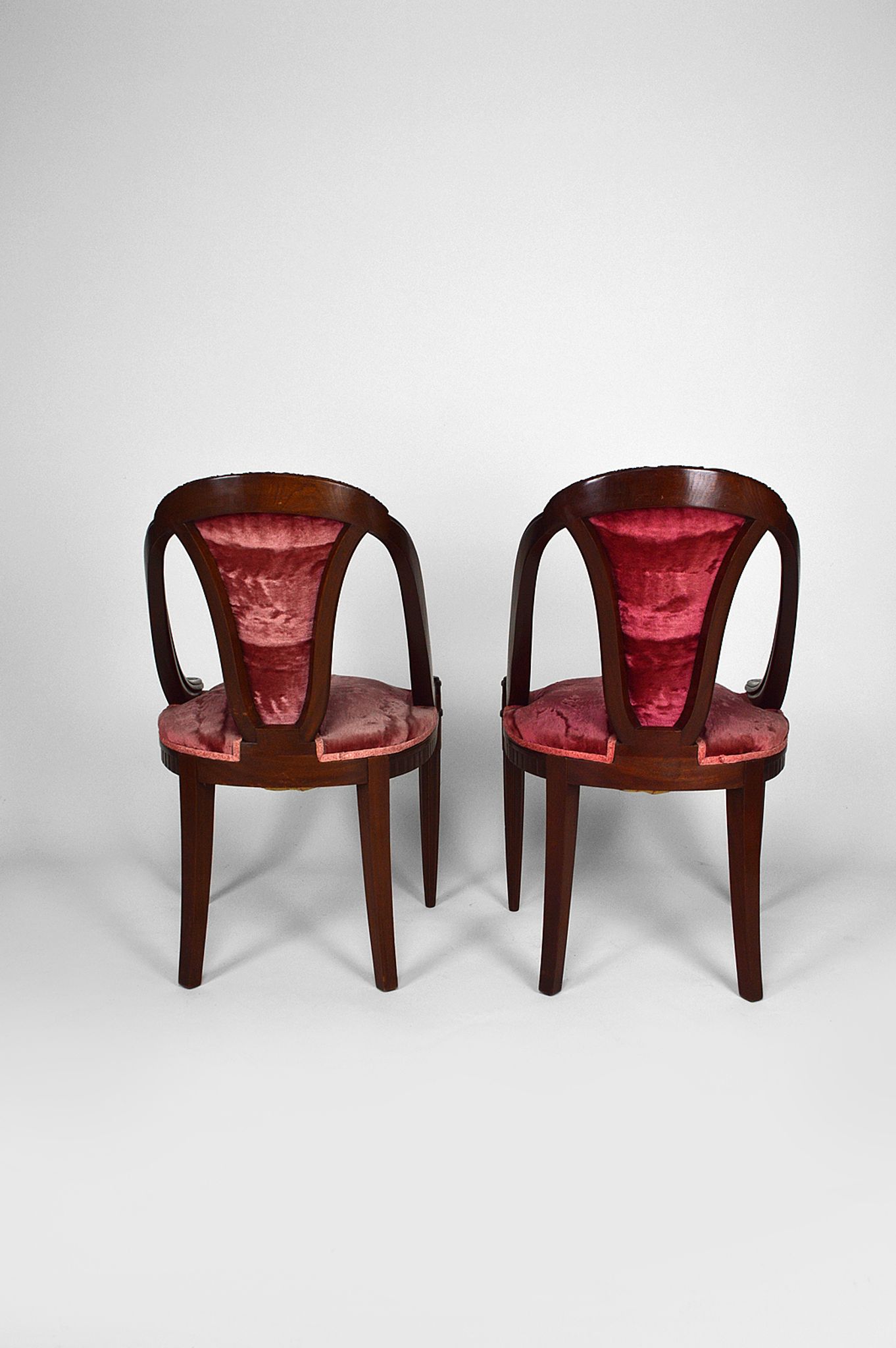 Art Deco Salon by Paul Follot in pink velvet, circa 1920