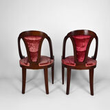 Art Deco Salon by Paul Follot in pink velvet, circa 1920