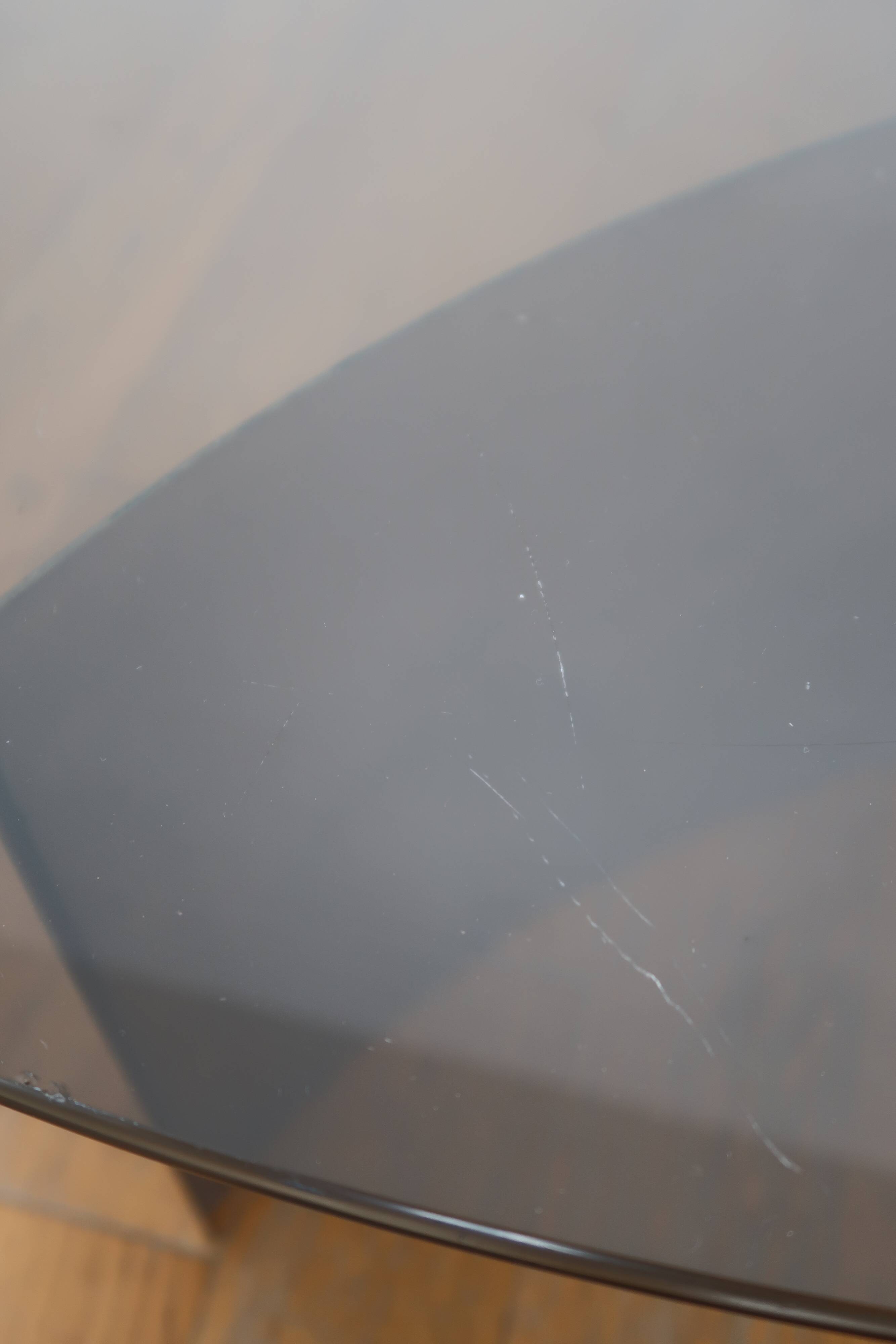 Coffee table smoked glass 70's