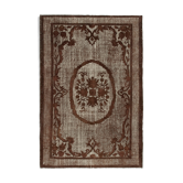 Tapis noué à la main des années 1970 214 cm x 323 cm tapis brun