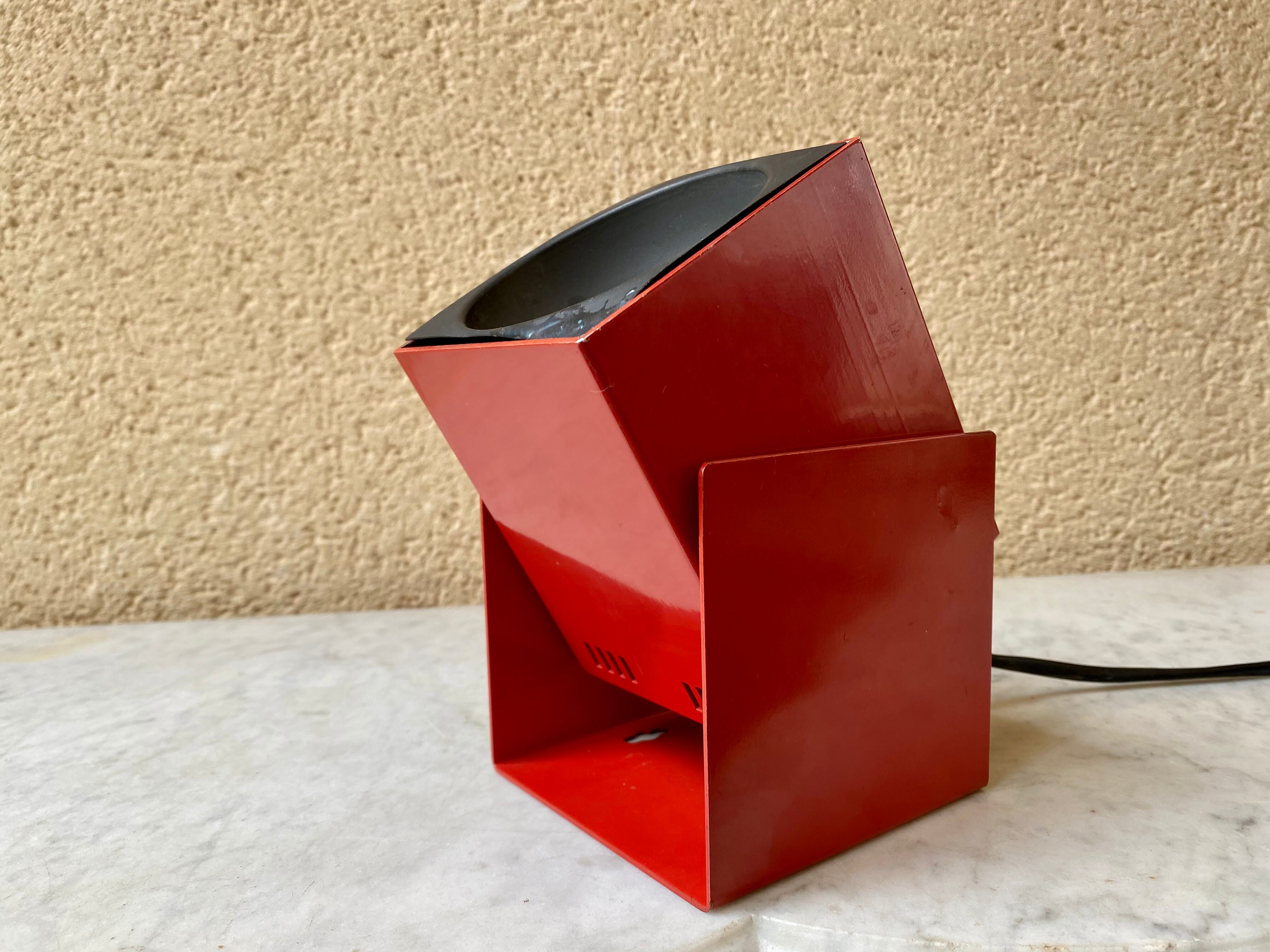 Lamp applique spot cube Lita France design vintage 70s