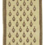 1950s hand-knotted unique turkish beige rug 88 cm x 215 cm