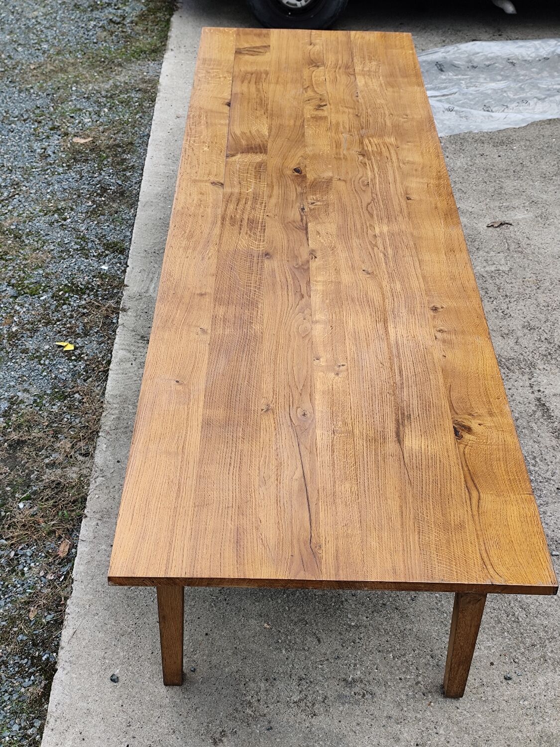 Duo XXL farmhouse table 320 cm oak spindle legs