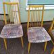 Lot de 8 chaises scandinave bois et tissu