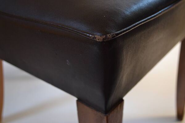 Chaise 1940, merisier et cuir