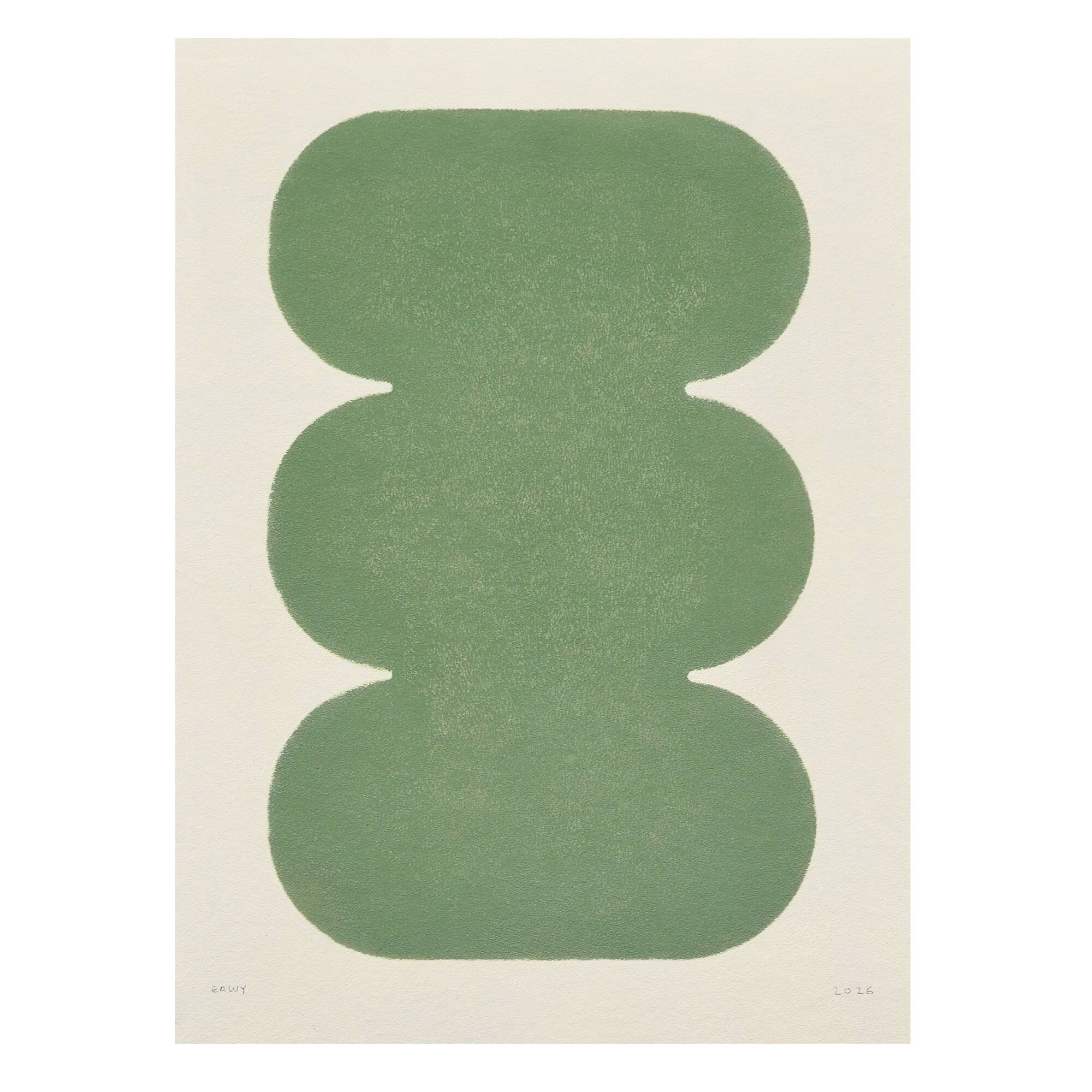 Duo of abstract paintings 30x40cm signed Eawy