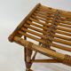 Vintage rattan bamboo footstool stool 1960s
