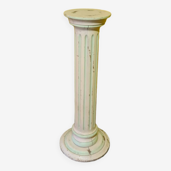 Colonne/pilier en bois cannelé français fin 19ème siècle