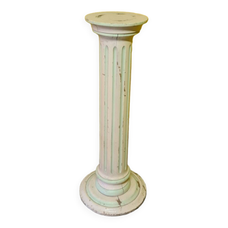 Colonne/pilier en bois cannelé français fin 19ème siècle