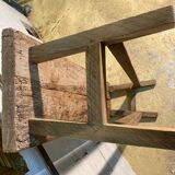 Antique bench in raw wood