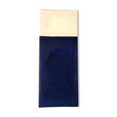 Abstract blue and white oil painting.
