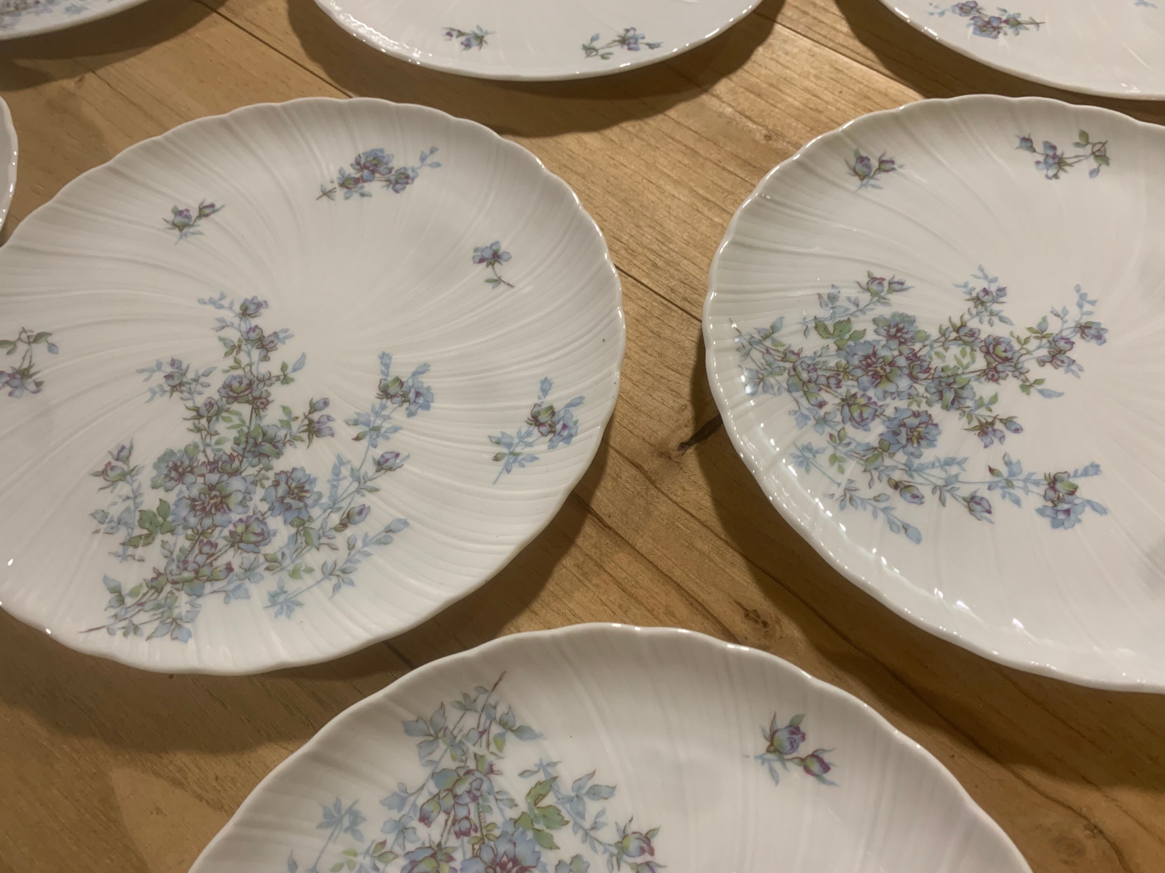 Set of 11 dessert plates Bernardaud Limoges model Gabrielle