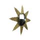 Large Starburst Sunburst Mirror Convex Gold Metal