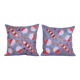 Set of 2 vintage embroidered cushion covers 48x48 cm