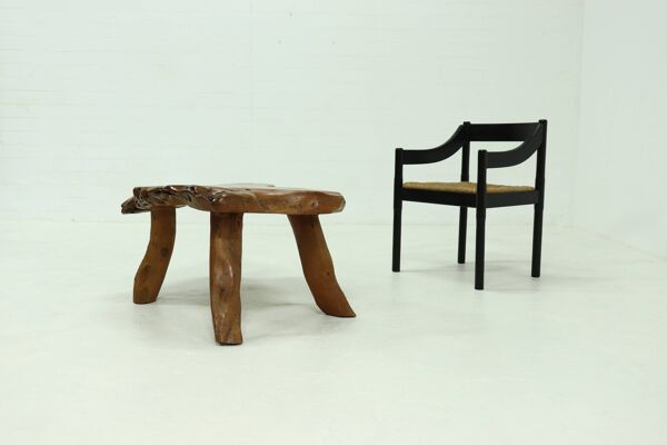 Table basse tronc d'arbre XL années 1960