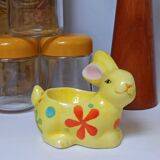 Coquetier in dabbling earthenware
